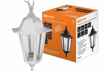 TDM ELECTRIC SQ0330-0733 Светильник садово-парковый НСУ 06-60-001 шестигранник, подвес, пластик, белый TDM